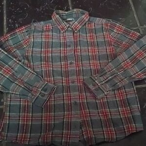 Vintage LL Bean Plaid Button Down Flannel Shirt Size M
